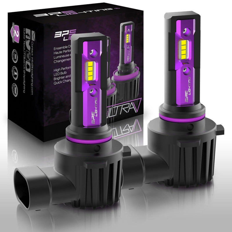 9005 / HB3 UltraV Series LED Headlight Bulbs 10000 Lumens - BPS Lighting