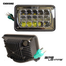 4 x 6 LED Conversion Headlights Dot Approved High Low Beam H4 Wiring Harness 2PCS 45W