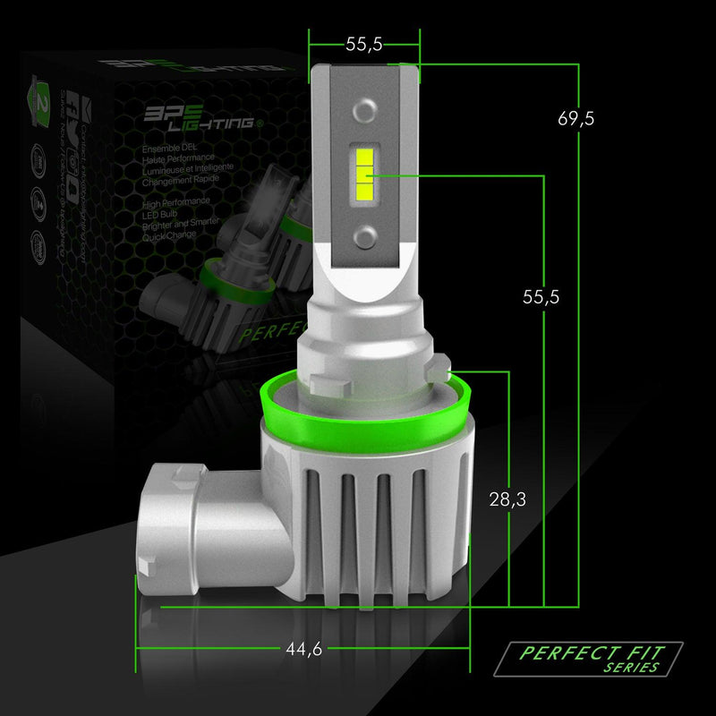 H8 / H9 / H11 Perfect Fit Series LED Headlight Bulbs 8000 Lumens - BPS Lighting