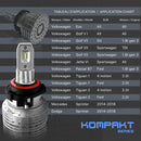 H7 Kompakt Euro Series LED Headlight Bulbs 8000 lumens - BPS Lighting