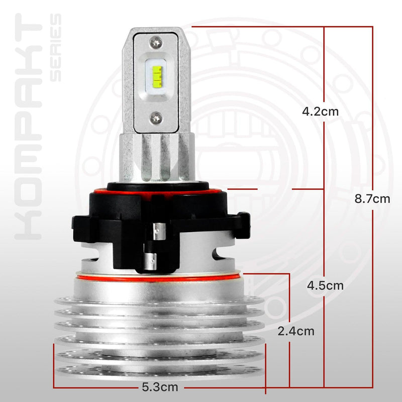 H7 Kompakt Euro Series LED Headlight Bulbs 8000 lumens - BPS Lighting