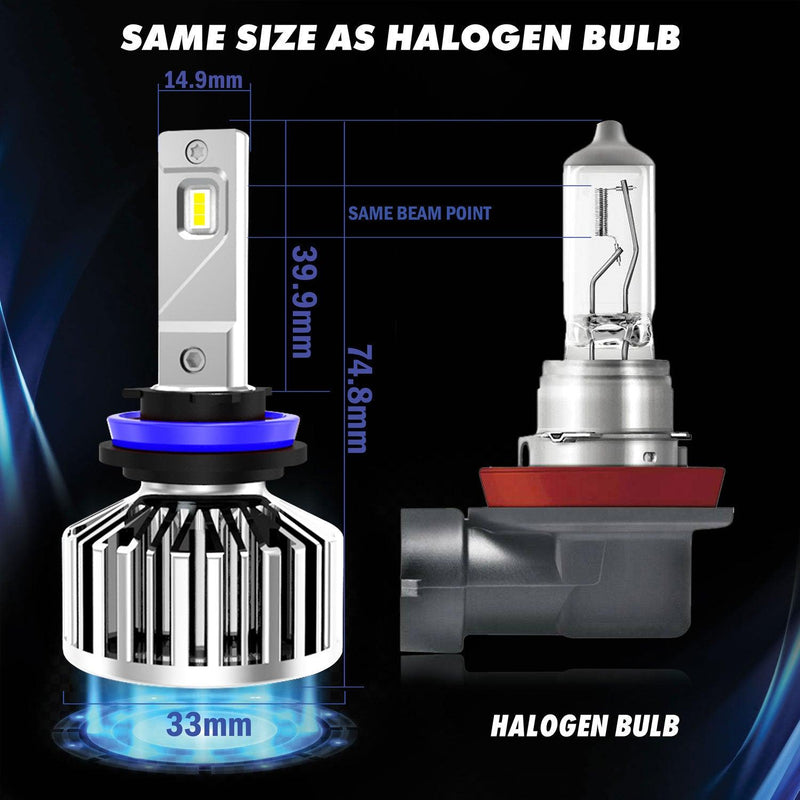 H8 / H9 / H11 T2 Series LED Headlight Bulbs 10000 Lumens - BPS Lighting
