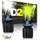H8 / H9 / H11 D2 Series Dual Colors LED Headlight Bulbs 8000 Lumens - BPS Lighting
