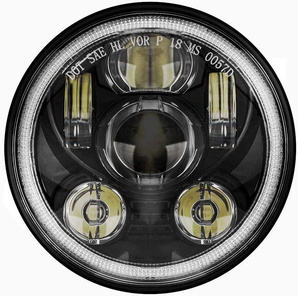 LED Headlight 5.75 - 5-3/4 for Harley and Indian Motorcycles Plug and Play - BPS Lighting