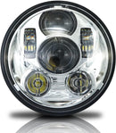 LED Headlight 5.75 - 5-3/4 for Harley and Indian Motorcycles Plug and Play - BPS Lighting