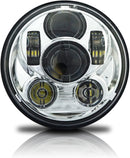 LED Headlight 5.75 - 5-3/4 for Harley and Indian Motorcycles Plug and Play - BPS Lighting