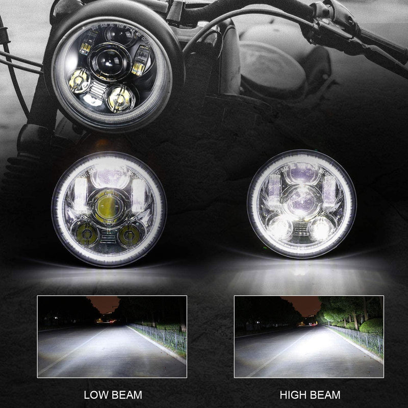 LED Headlight 5.75 - 5-3/4 for Harley and Indian Motorcycles Plug and Play - BPS Lighting
